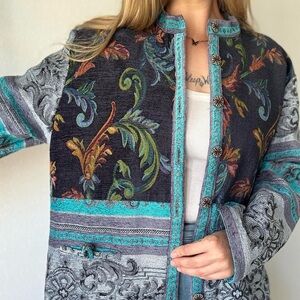 Floral tapestry vintage jacket
